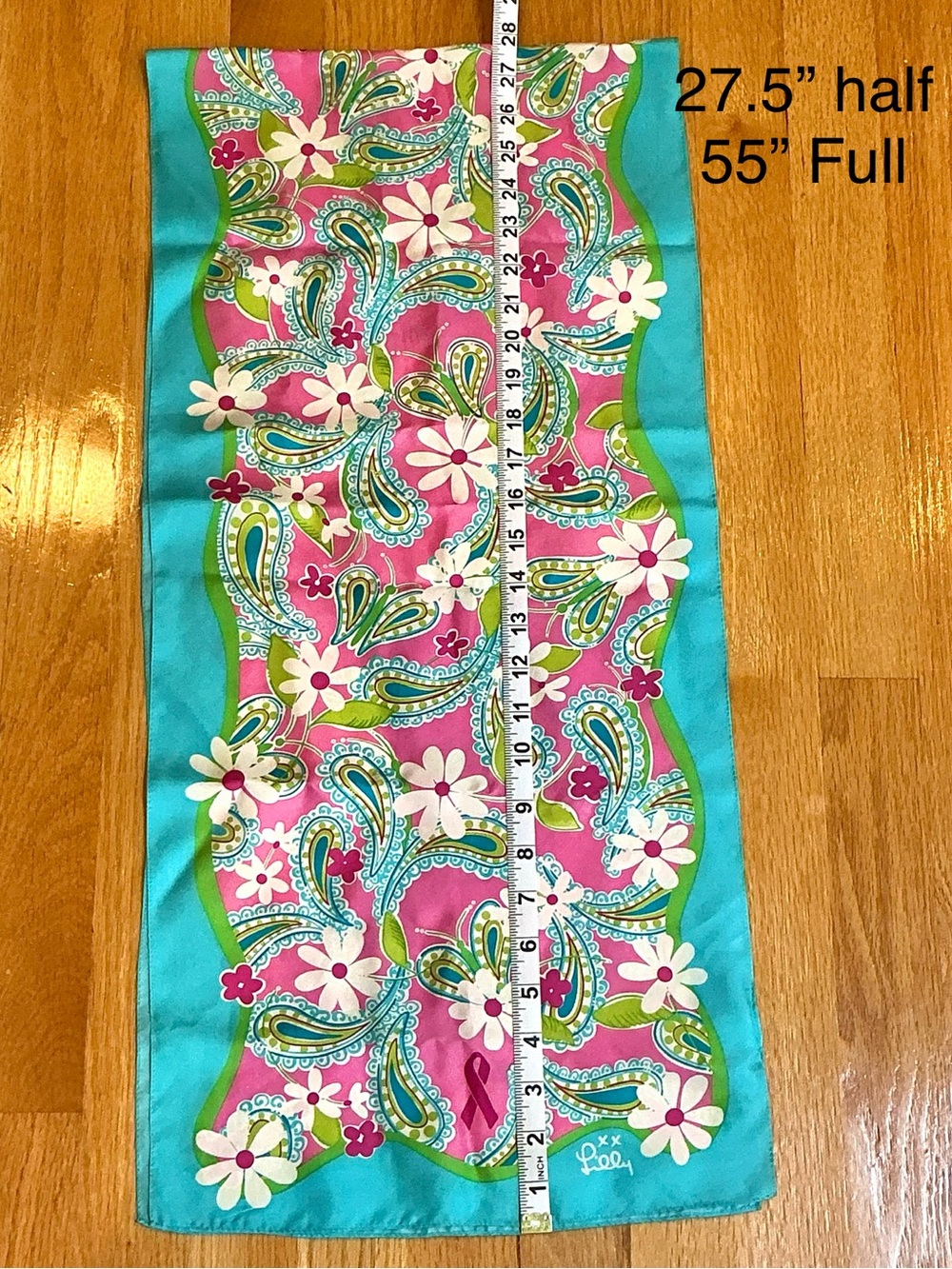 Lilly Pulitzer x Ford Vintage 2004 Silk Scarf Ltd. Edition Breast Cancer Awarene - Picture 8 of 10